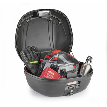E340 Vision - Monolock Topcase mit Platte – schwarz / Max Zuladung 3 kg