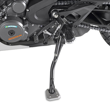KTM Adventure 390 [GIVI] - Fotforlengelse laget av aluminium og rustfritt stål for det originale sidestativet