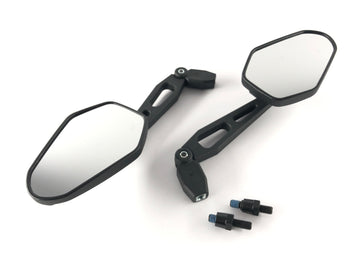Universal Mirror Diego [lagervarer] -Abs Black Adapter 2x M8-R e-testet