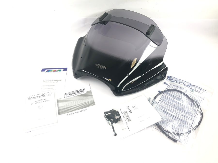 BMW R 1150 R - MRA frontrute Variotouringscreen VT røykgrå (for Speedster brakett)