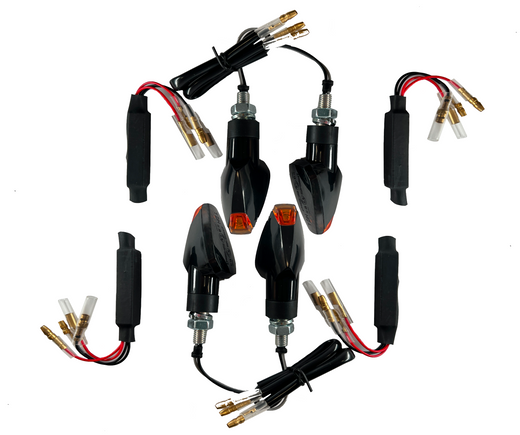 4 LED -blinklys svart motstand [E -testmerke] - Universal M8 -tråd