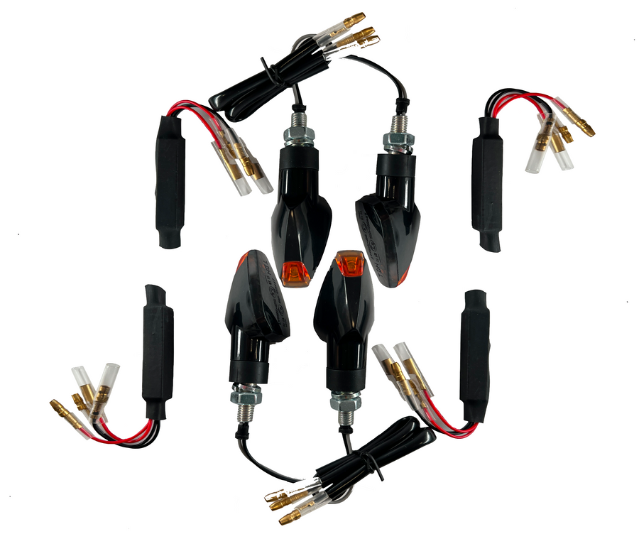 4 LED -blinklys Svart motstand [E -testmerke] - Honda XL XR 600 500 350 650 V L R RM
