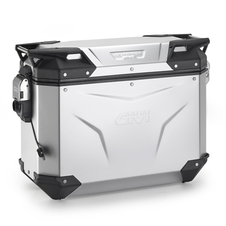 [GIVI] – Seitenkoffer Trekker Outback EVO Monokey 37 Liter – Rechts, aus eloxiertem Aluminium, SMART SEC. LOCK
