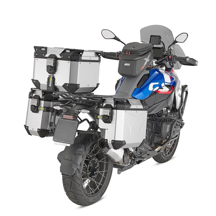 Sidekoffert Trekker Outback EVO Monokey 33 liter – Side. offset, høyre, laget av anodisert aluminium