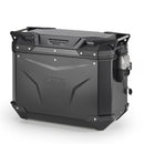 Trekker Outback EVO 44 sidekoffert i aluminium, svart – venstre, 44 liter / SMART SIKKERHETSLÅS