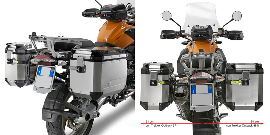 BMW R 1200 GS Adventure [GIVI] - sidekasseholder i stålrør for Trekker Outback MONOKEY® CAM-SIDE kassediameter