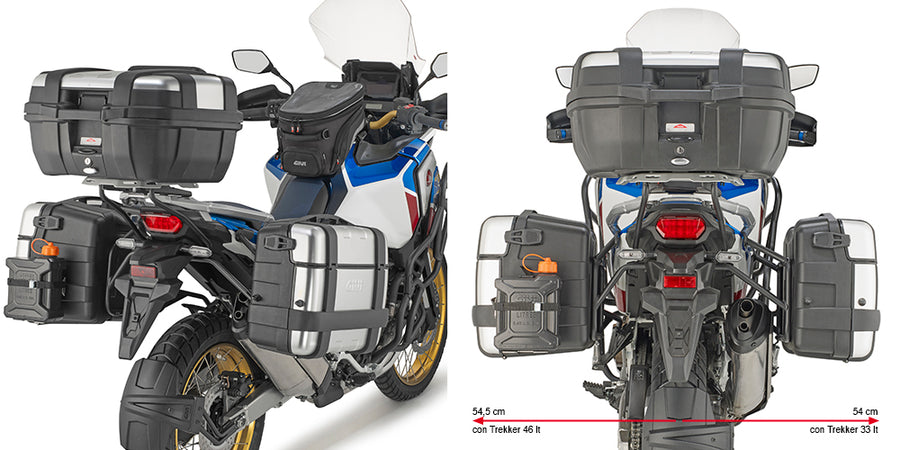 Honda CRF 1100 L Africa Twin [GIVI] - Sideveskeholder PL ONE-FIT for konfigurasjon av MONOKEY® sidevesker