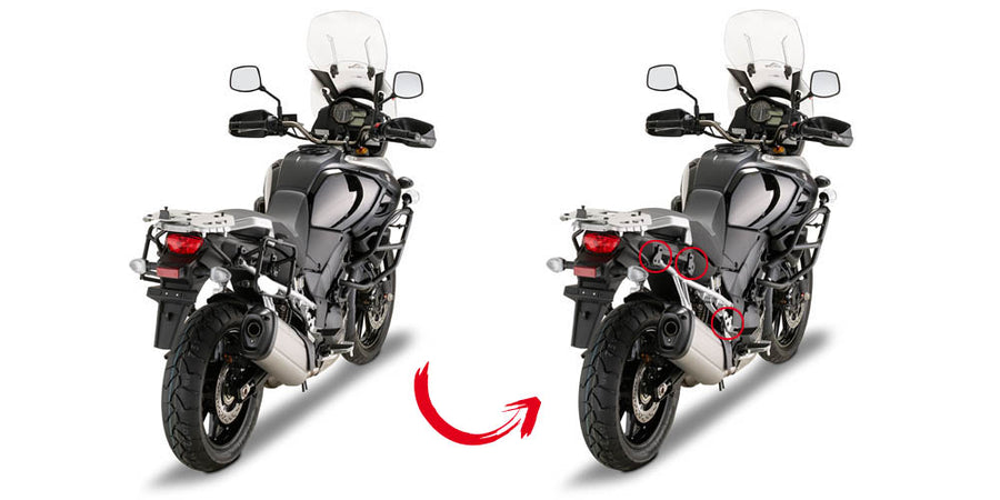 Suzuki DL 1000 V-Strom [2014-2019] – Avtakbar sideveskeholder Monokey eller Retro Fit