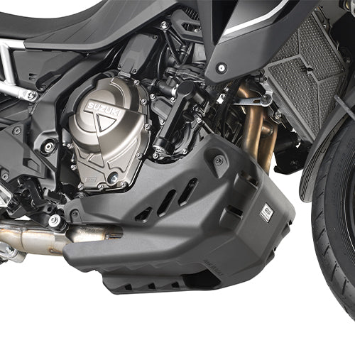 Suzuki V-Strom 800 SE [GIVI] - Motorbeskyttelse er laget av sort glassfiberforsterket plast for å monteres med