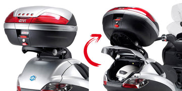 Piaggio Mp3 125-250-300-400 [GIVI] - Topcase Träger für MONOKEY® Koffer mit MONOKEY® Platte