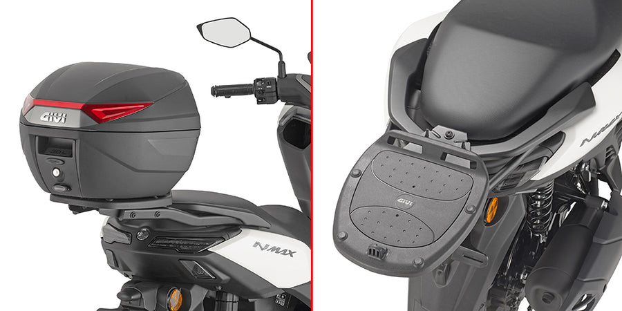 Yamaha N-Max 125 [GIVI] - Topcase-bærer for MONOLOCK®-kofferter, bruk MONOLOCK®-platen som følger med i kassen