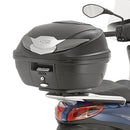 Piaggio Medley 125-150 [GIVI] - Toppkoffertholder for MONOLOCK® koffert svart Bruk den som følger med i vesken
