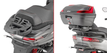 Piaggio MP3 350-400-500 Sport / Business [GIVI] - Topkoffertholder for MONOKEY® eller MONOLOCK®-kofferter som skal monteres med