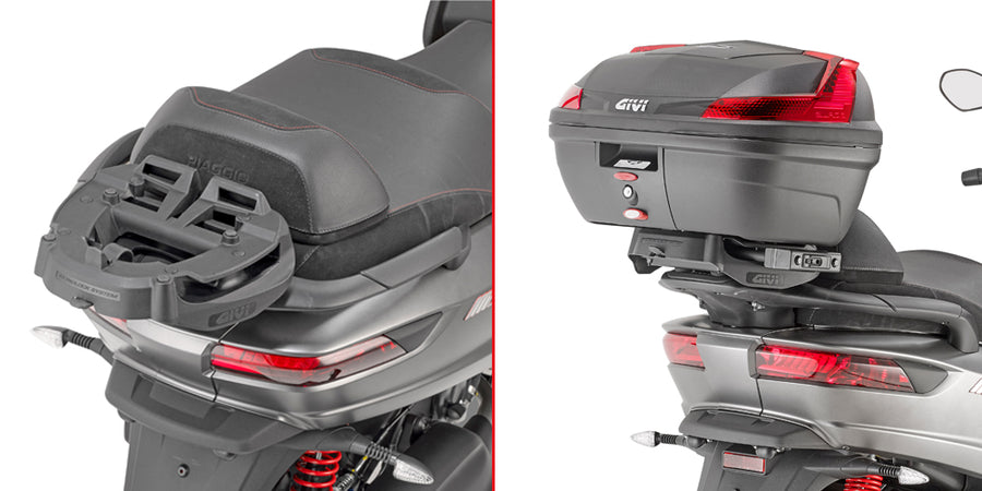 Piaggio MP3 350-400-500 Sport / Business [GIVI] - Topkoffertholder for MONOKEY® eller MONOLOCK®-kofferter som skal monteres med