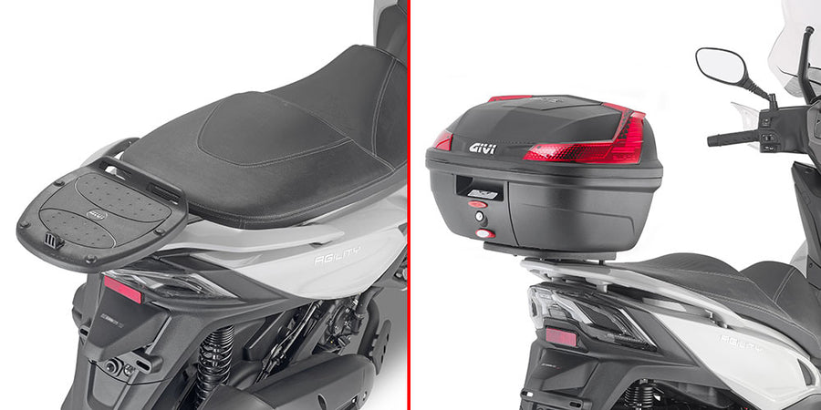Kymco Agility 300-350 R16 [GIVI] - Toppkoffertholder for MONOLOCK®-kofferter bruk den som følger med kofferten