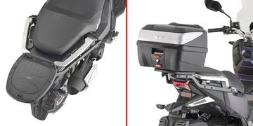 SYM ADX 125 [GIVI] - Topcase-bærer for MONOLOCK®-kofferter, bruk MONOLOCK®-platen som følger med kofferten