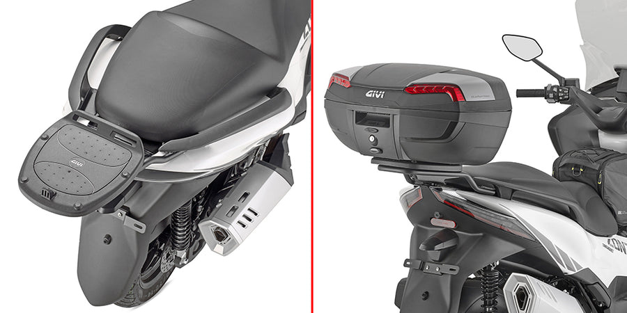 Zontes E 368 [GIVI] - Topcase-bærer for MONOLOCK®-kofferter, bruk MONOLOCK®-platen som følger med kofferten