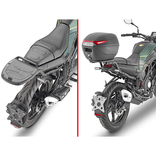 Benelli Leoncino 125 [GIVI] - Topcase-bærer for MONOLOCK®-kofferter, bruk MONOLOCK® som følger med i kofferten