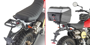 Fantic Caballero Scrambler 125-250-500 [GIVI] - Toppkoffertholder for MONOLOCK®-kofferter malt svart, bruk inn
