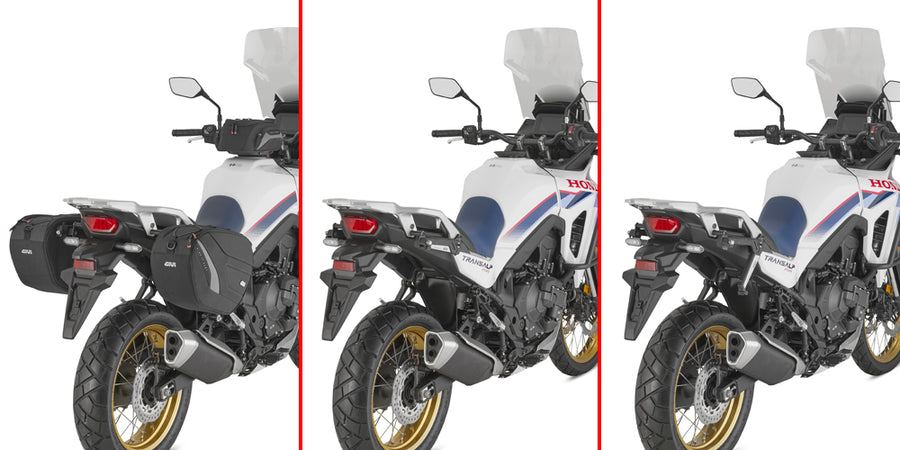 Honda XL 750 Transalp E-clutch [GIVI] - Par spesifikke uttrekkbare Stealth-fester laget av glassfiberforsterket