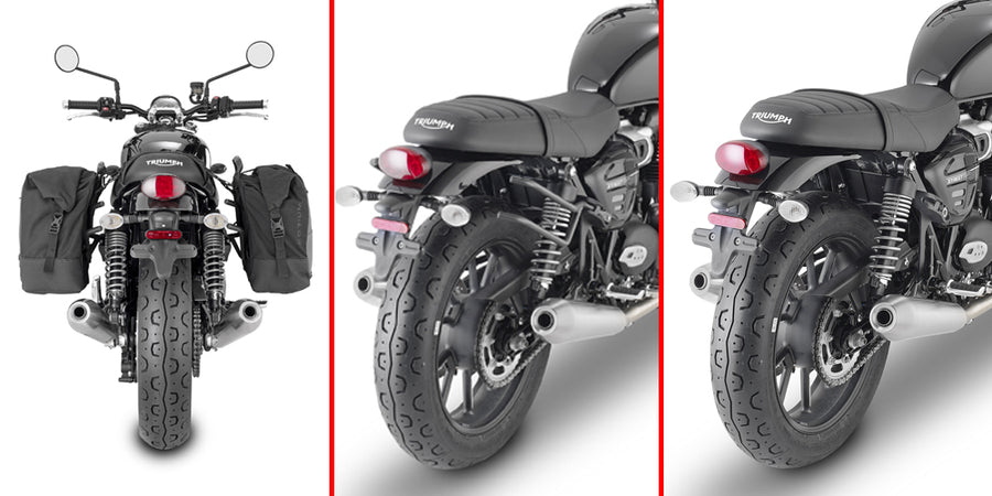 Triumph Bonneville T 120 [2016–2026] – REMOVE-X Abstandshalter, abnehmbar für Satteltaschen