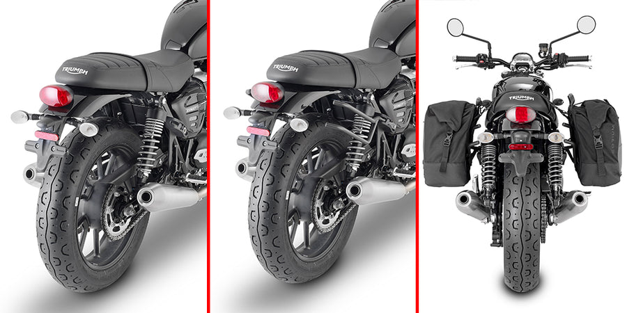 Triumph Bonneville T 100 [2017–2022] – REMOVE-X Abstandshalter, abnehmbar für Satteltaschen