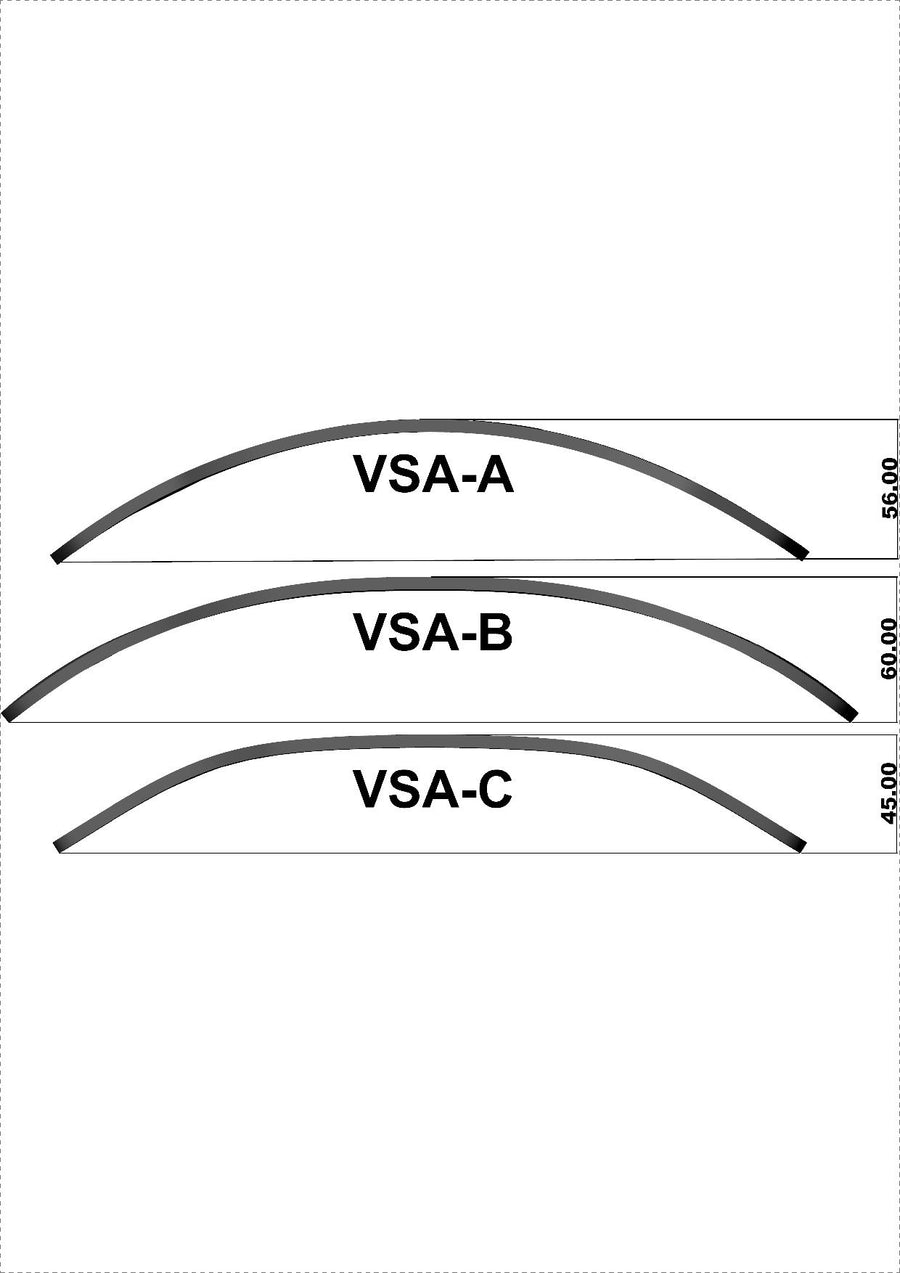 BMW VSA-type B (33/22 cm) -Vario Spoiler Attachment "VSA-B" inkludert klemme