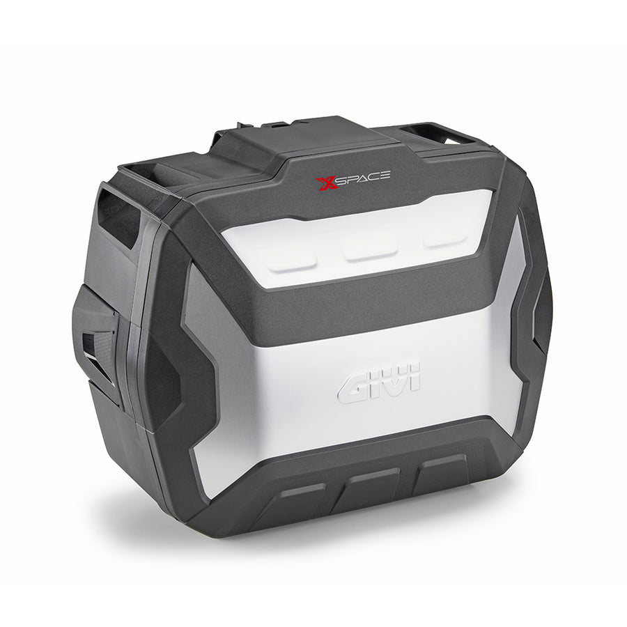 Monokey Koffer XSPACE schwarz, mit Cover aus elox. – Aluminium, erweiterbar von 27 auf 36 Liter