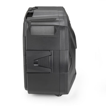 Monokey Koffer XSPACE schwarz, mit Cover aus Alu – Optik Textur, erweiterbar von 27 auf 36 Liter
