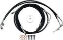 Harley Davidson Fltruse [LA CHOPPERS] - Black Braided Brake Line Kit