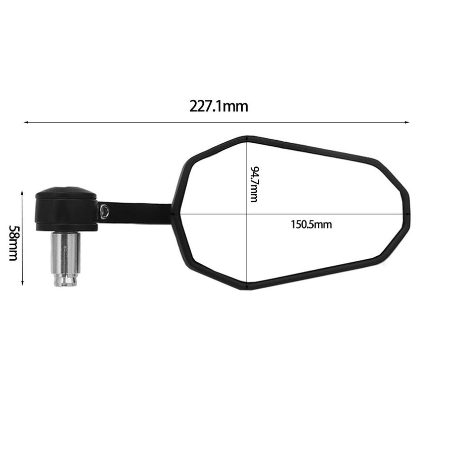Styringsspeil 2 stykker [E -testmerke] - Kawasaki Ninja 250 300 400 650 1000