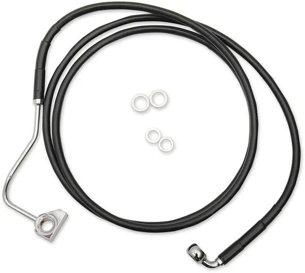 Harley Davidson Fltr [DRAG SPECIALTIES] - Black Vinyl Extended Brake Line Kit