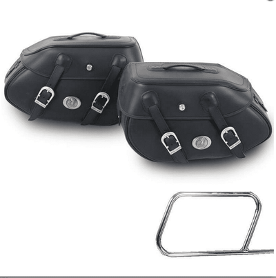 Motorsykkelveske [Hepco & Becker] - salvesker Buffalo black - holder til veske med rør