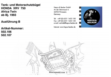 Honda XRV 750 Africa Twin [1993-2003] - Motorbeskyttelsesbar