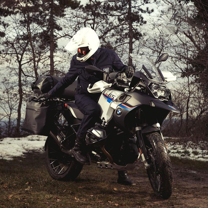 BMW R nineT 1200 Roadster [2014-2023] - Khali Seitentasche aus TPU 35L - 45L + Aluminiumplatte auf der Schalldämpferseite