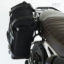 BMW R nineT 1200 Roadster [2014-2023] - Seitentasche Scram aus Spaltleder 22L-30L + Doppelter symmetrischer -Rahmen