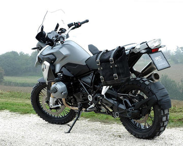 BMW R 1250 GS LC Rad [2019-2023] - Crust Leder-Seitentasche 10–14L + Taschenrahmen links