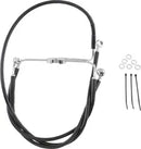 Harley Davidson Flhr [DRAG SPECIALTIES] - Black Vinyl Extended Brake Line Kit