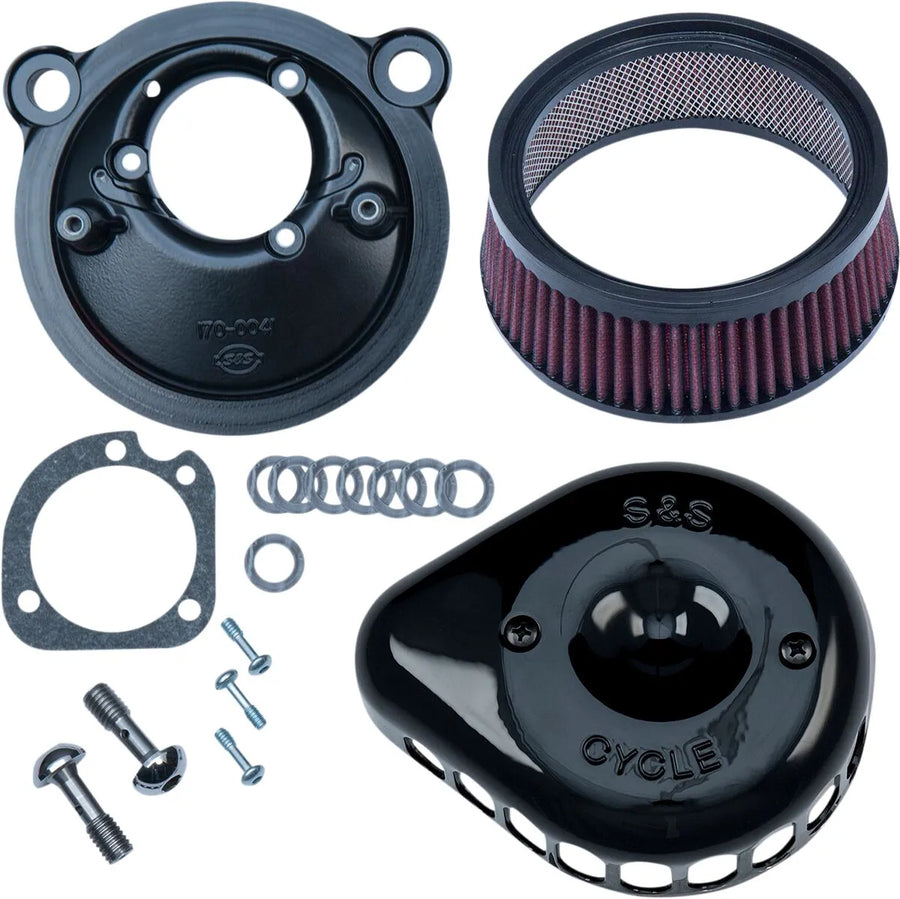 Harley-Davidson XL 883 L Sportster SuperLow [2020] - Mini Teardrop Stealth Luftfilter-Kit – Oberfläche: Schwarz – Bild 1