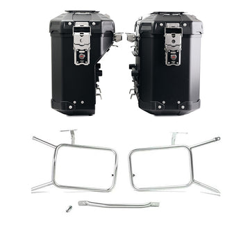 BMW R nineT 1200 Urban G/S (hoher Auspuff) [2017-2023] - Atlas Aluminium-Taschenpaar 39L+32L + Atlas NineT Aluminium Taschenrahmen