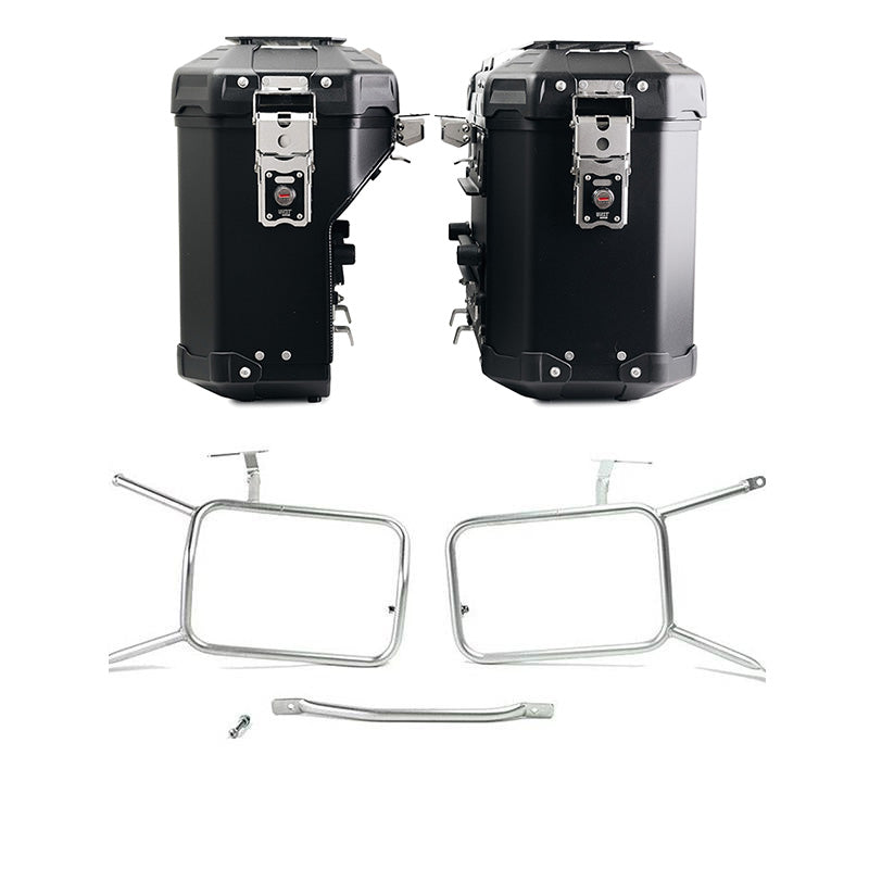 BMW R nineT 1200 Urban G/S (lav eksos) [2017-2023] - Atlas posepar i aluminium 39L+32L + Atlas NineT poseramme i aluminium