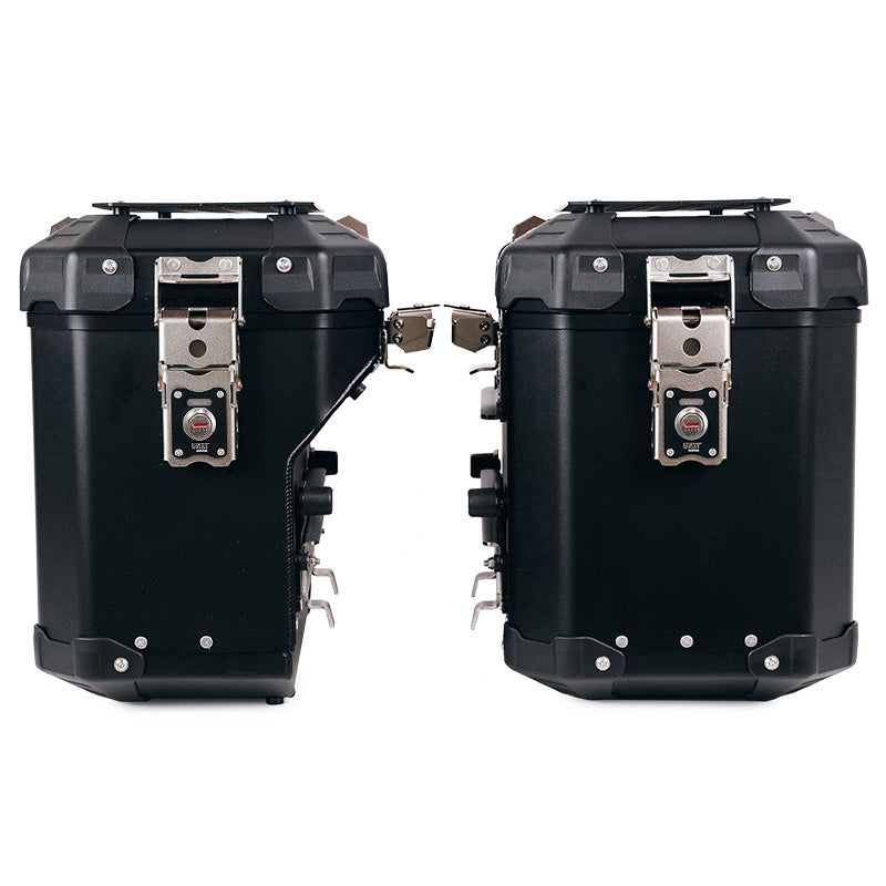 BMW F 450 GS [2026-] - Atlas Aluminium-Seitenkoffer-Set 48L + 41L + Atlas Aluminium-Satteltaschenrahmen