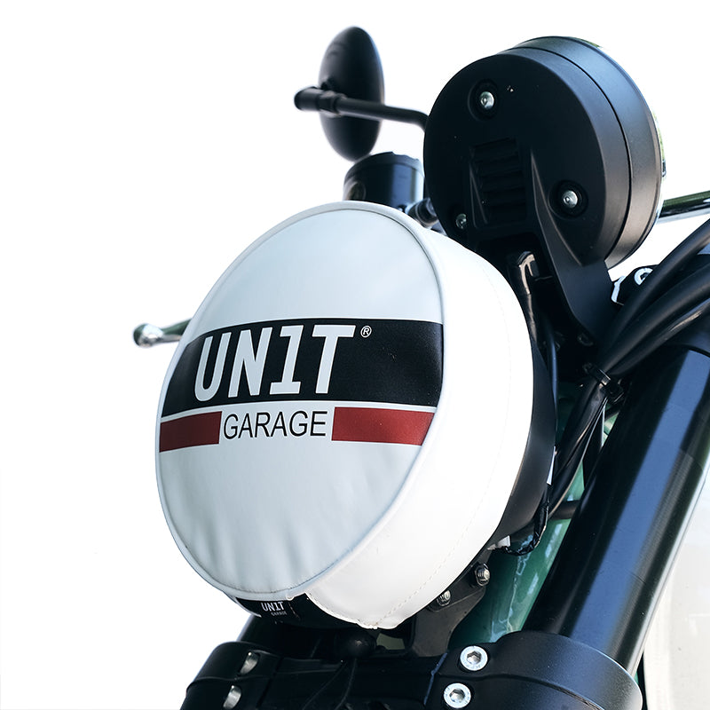 BMW R 12 [2024-2026] - Scheinwerferabdeckung aus Leder mit Logo