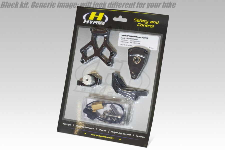 Ktm 1290 SUPER DUKE R [HYPERPRO] - Monteringssett for styredemper, svart (MK-KT12-B003-B)