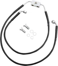 Harley Davidson Fxdwg [DRAG SPECIALTIES] - Black Vinyl Extended Brake Line Kit