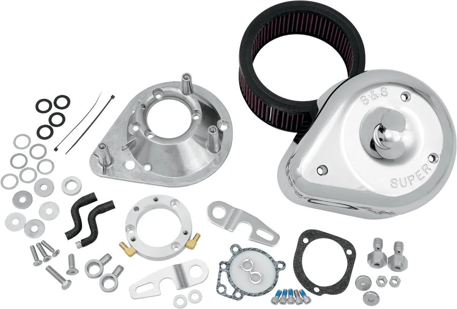 Harley-Davidson Xl 883 C Sportster Custom [1998] - Sidekick Luftfilter-Kit – Oberfläche: Silber – Bild 1