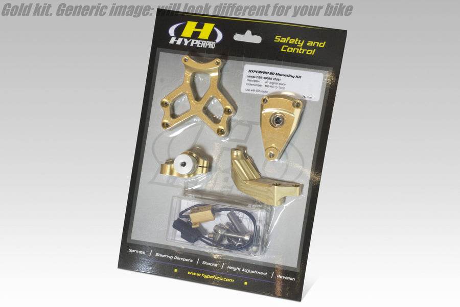 Ktm 790 DUKE, 890 DUKE +1 [HYPERPRO] - Monteringssett for styredemper, gull (MK-KT07-O001)