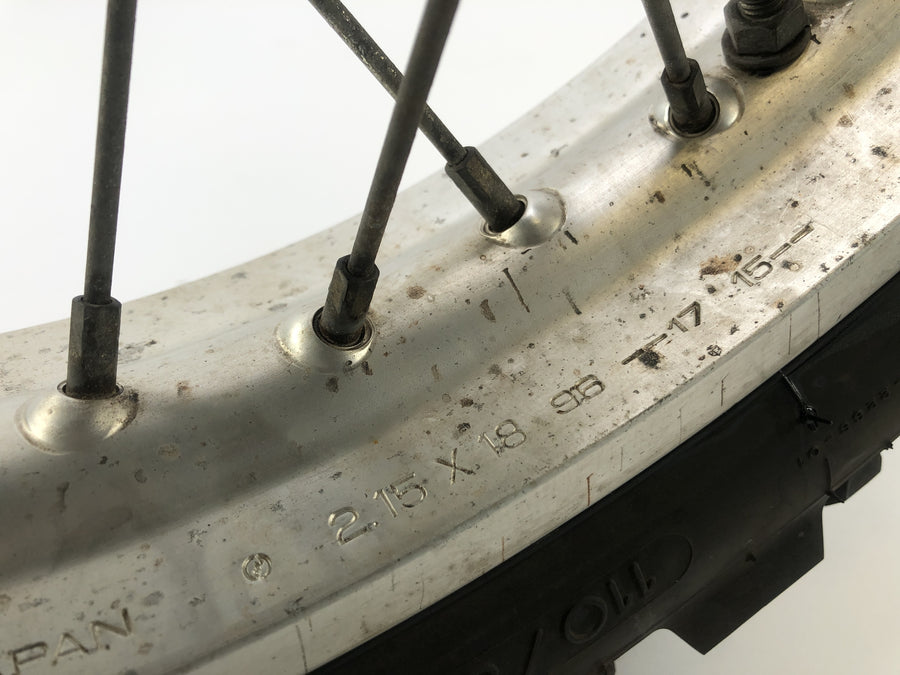 Yamaha XT 350 3YT / 55V [1990] - Bakhjulskran med kjedehjul på baksiden