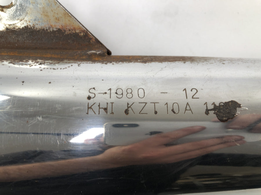 Kawasaki Z 1100 KZT10A [1984] - Eksos lyddemper utslett utslett krom til høyre