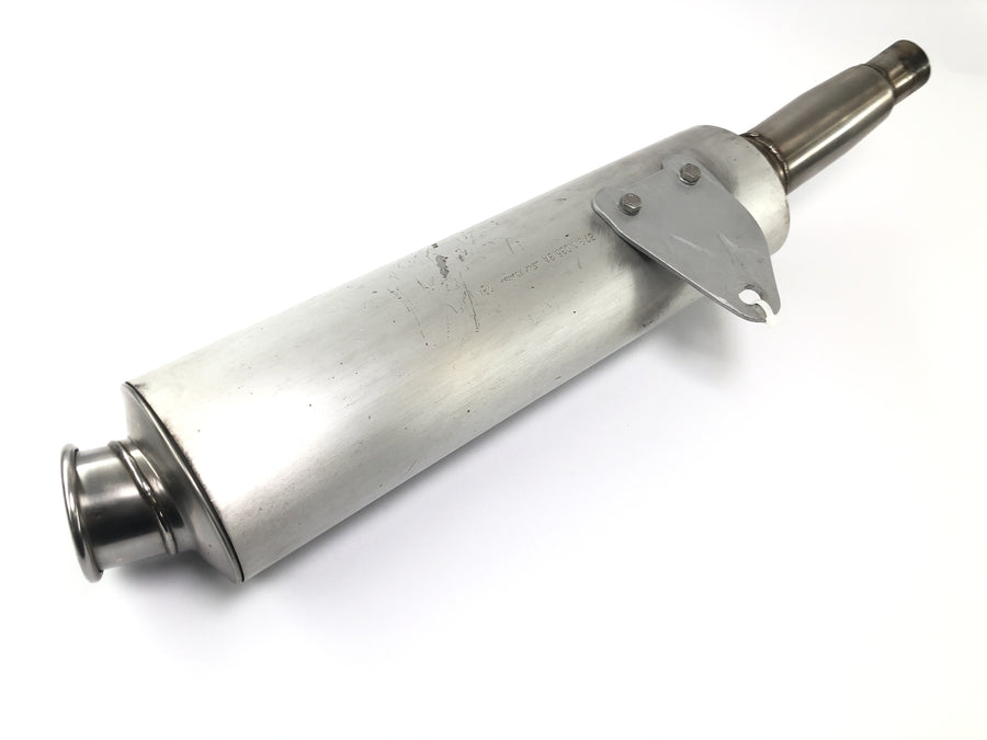 Ducati Monster M600 [1995] - Eksosendens lyddemper lyddemper til høyre med tegn på slitasje